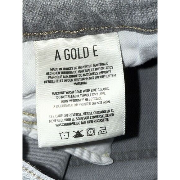 Agolde Sophie Hi Rise Crop Skinny Jeans Gray Denim Distressed Stretch Ankle 28 - Picture 15 of 16